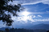 田舎の風景 青空（青強調）