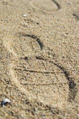 砂浜の足跡1