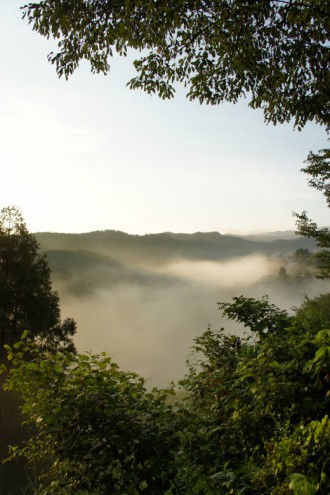 山の空・朝焼け2