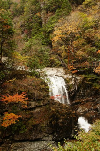 紅葉と滝（みたらい渓谷）2